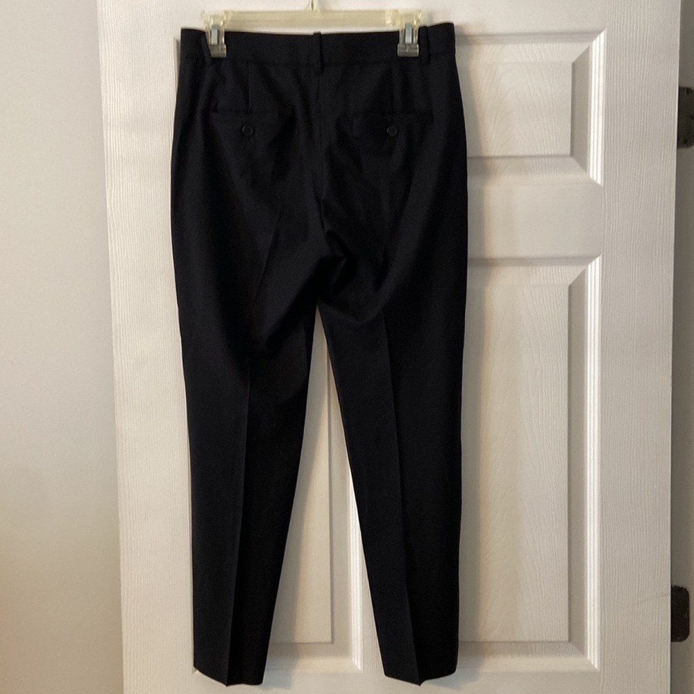 Theory Black Tailored Trousers size 2 inseam 27” waist 30” wool pants excellent - Picture 4 of 8